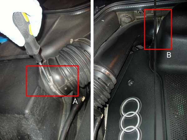 Move air intake hose up
